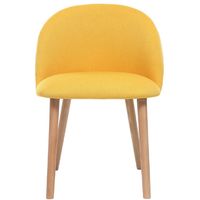 Chaise design jaune et bois CELESTE