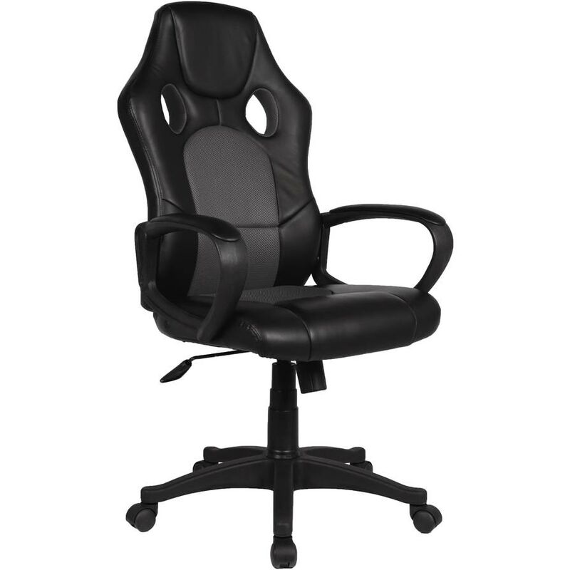 Silla de oficina con ruedas "Futur" - Negro/Gris