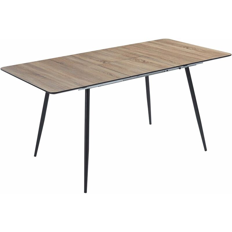 Mesa de comedor extensible "Ebele" - 120/160 x 80 x 76 cm - Roble