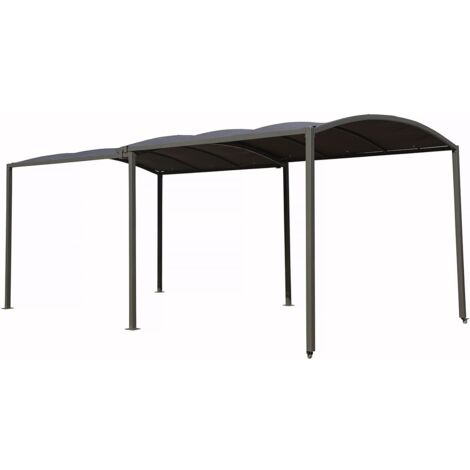 Marquesina metálica extensible "Mathis" - 303/566 x 295 x 240 cm - Antracita
