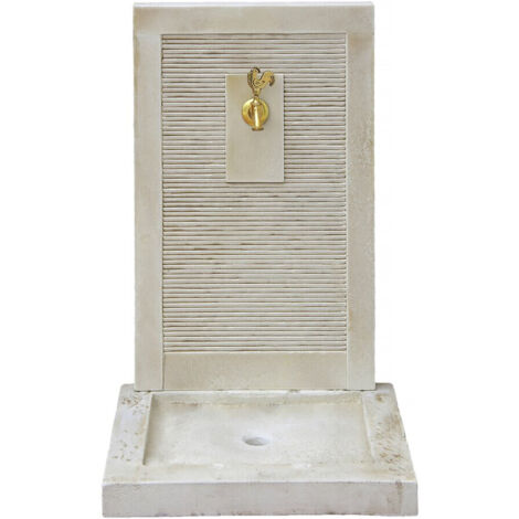 Fuente "ETNA" - de piedra reconstituida - 57 x 42 x 87 cm Beige
