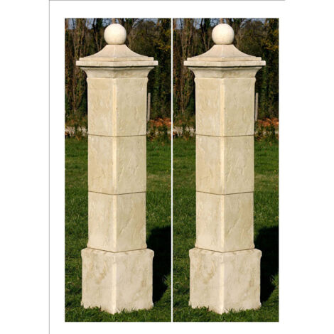 Juego de 2 pilares de puerta "Provenzal" - 41 x 41 x 228 cm