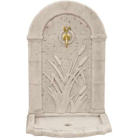 Fuente "ROSEAU" - de piedra reconstituida - 62 x 42 x 93 cm