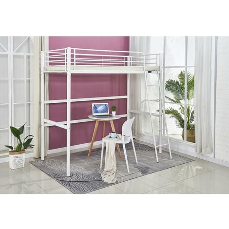 Cama mezzanine "Alora" - 90 x 190 cm - Blanco
