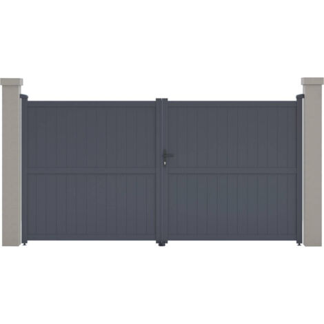 Porton jardin "Maurice" - 349.5 x 180.9 cm - Gris (1/2)
