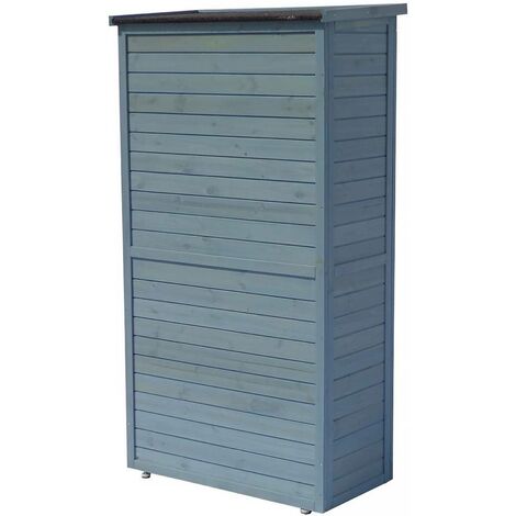 Armoire De Jardin Space - 87x46.5x160 Cm - En Bois, Rangement Pratique Pour Outils Et Accessoires