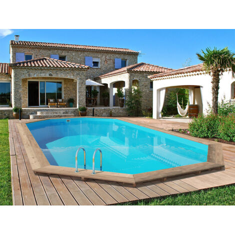 Piscina de madera "Palma" - 7.57 x 4.07 x 1.31 m