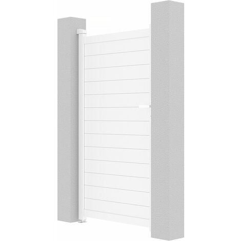 Puerta jardin de aluminio "Eric" - 101.2 x 180.9 cm - Blanco