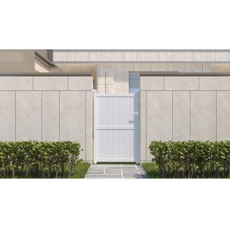 Puerta jardin aluminio  "Lola" -  101.2 x 155.9 cm - Blanco