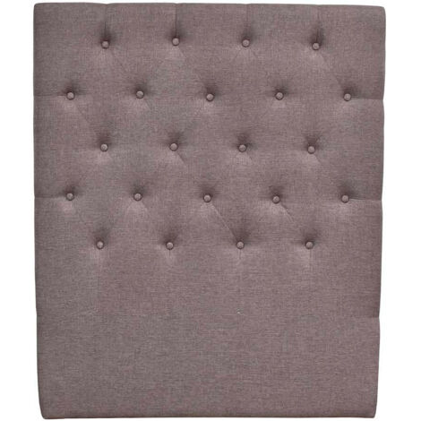 Cabecero de cama acolchado 90 cm "DÉCO" en tela - Topo (1/3)