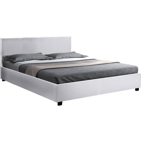 Cama en PVC "Carla" - 140 x 190 cm - Blanco