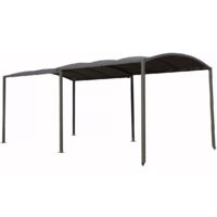 Marquesina metálica extensible "Mathis" - 303/566 x 295 x 240 cm - Antracita