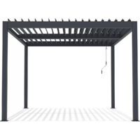 Pérgola bioclimática de aluminio <> - 3 x 4 m - Antracita