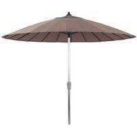 Parasol de jardín en aluminio - Lili - Estilo japonés- Ø2.7m - Gris topo
