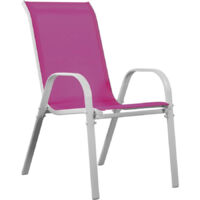 Juego de 4 sillas jardín Textileno Cordoba - Phoenix - Rosado