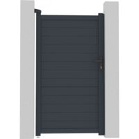 Puerta jardin aluminio "Marc" - 101.2 x 180.9 cm - Gris