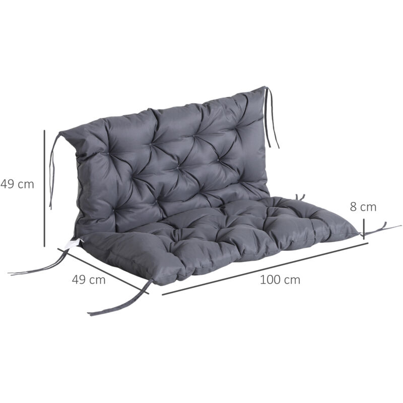 Coussin pour banc 110 x 50 x 8 cm BLANC – Coussin matelassé confortable Coussin pour banc 110 x 50 x 8 cm BLANC – Coussin matelassé confortable