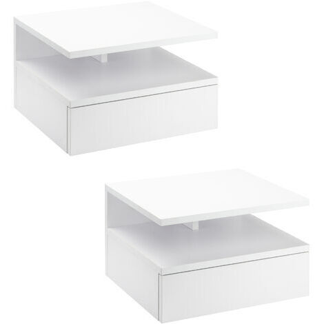[JAMAIS UTILISÉ] HOMCOM - table de chevet - Panneaux de particules classe E1 - 35x32x22.5cm - Blanc