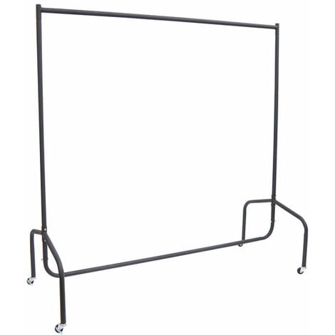 Portant tringle à vêtements acier charge max. 140 Kg dim. 180L x 60l x 170H cm noir