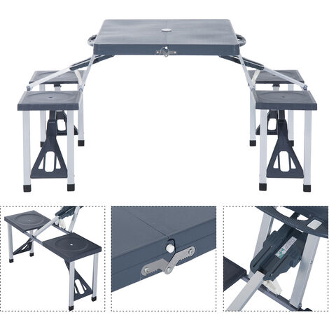 MaxxGarden Table Pliante - Table Pliante adaptée au Camping, à la Plage,  aux fêtes, etc - 180 x 70 x 74 cm - Système de Transport Pratique - Blanc :  : Jardin