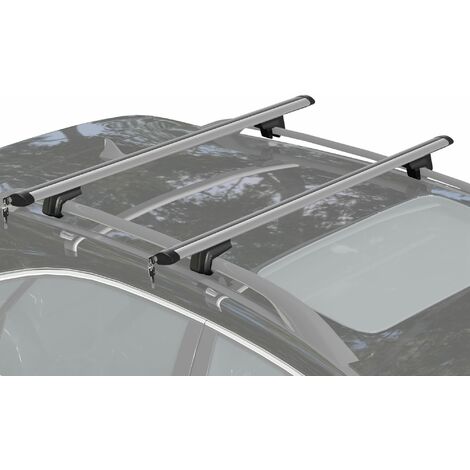 Barre de toit universelle L124 Barre de toit réglable 150 kg Support de  base de voiture en aluminium avec clé