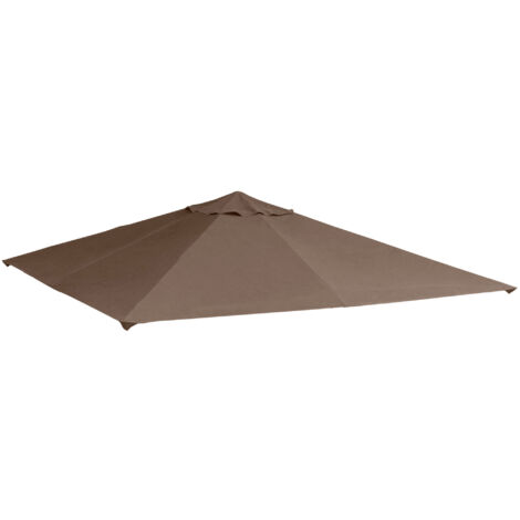 Outsunny – Toile de rechange pour tonnelle 298x295cm – Polyester 180g/m² anti-UV – Ventilation avec cheminée – Installation facile