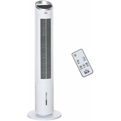 HOMCOM Ventilateur colonne rafraichisseur d'air humidificateur 3 en 1 -  puissance 60 W - oscillant, silencieux - timer