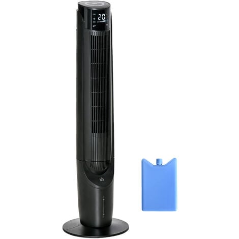 Homcom - Ventilateur colonne oscillant 20 W silencieux - ventilateur de  table bureau - 3 vitesses - noir