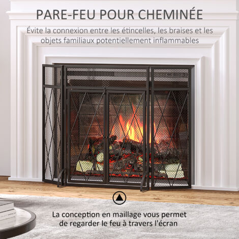 Pare-étincelles Ouvrant P185 - Pare-feu en fonte - PARE-FEU - Accessoires  de cheminée