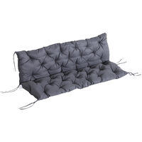 Coussin matelas assise dossier pour banc de jardin balancelle canapé 3 places grand confort 150 x 98 x 8 cm gris