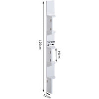 HOMCOM Étagère d'angle design contemporain zig zag 5 niveaux 12L × 12l × 120H cm blanche - Blanc