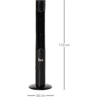 HOMCOM Ventilateur colonne tour oscillant 50 W hauteur 1,10 m silencieux télécommande incluse minuterie 3 modes 3 vitesses noir - Noir