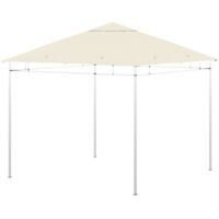 Outsunny – Toile pour tonnelle 298x295cm – Polyester 180g/m² anti-UV – Cheminée d'aération – Perforée pour drainage