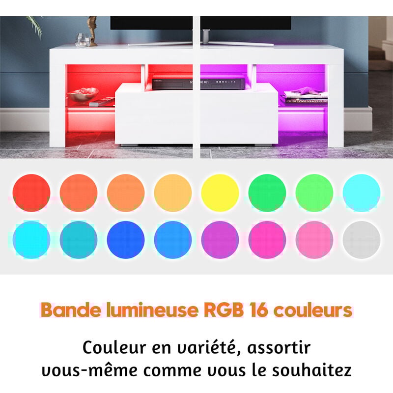 LINKHOO Meuble TV LED Suspendu, Avec 2 Armoires Et 4 Grands | FindTheDeal