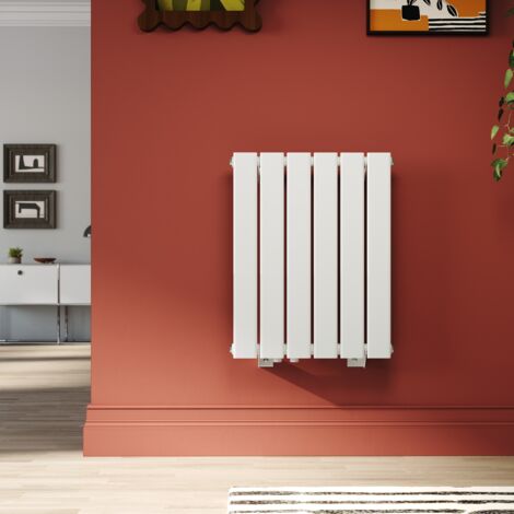 SONNI Radiateur eau chaude monocouche Blanc Vertical en acier 600x465 mm Radiateur chauffage central (355W)
