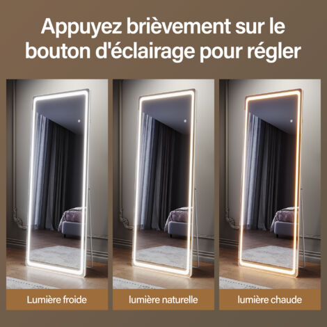SIRHONA Hollywood Miroir avec LED Lumineux & USB & Miroir Grossissant