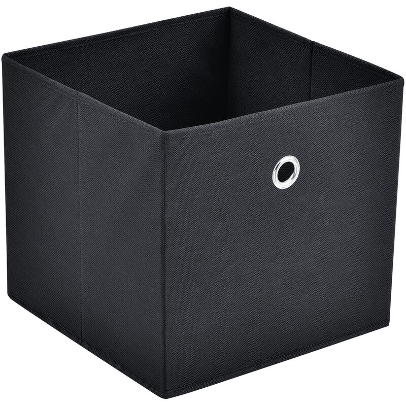 Set da 10 scatole in Tessuto a Forma di Cubo 28x30x30cm portaoggetti vari  colori dimensioni : Nero