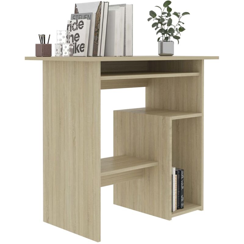 vidaXL Scrivania per Computer Bianco e Rovere 110x60x70 cm Truciolato -  vidaXL - Idee regalo