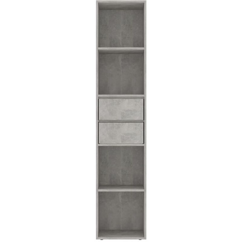 Libreria Design Moderno Elegante con Ripiani e Cassetti in Legno Mobile  Resistente vari colori colore : Grigio Cemento