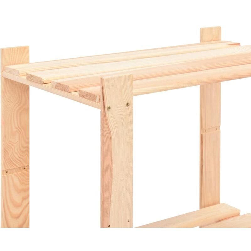 Scaffale da bagno in legno massiccio di noce con finitura oliata 112,5 cm  VidaXL - Habitium®