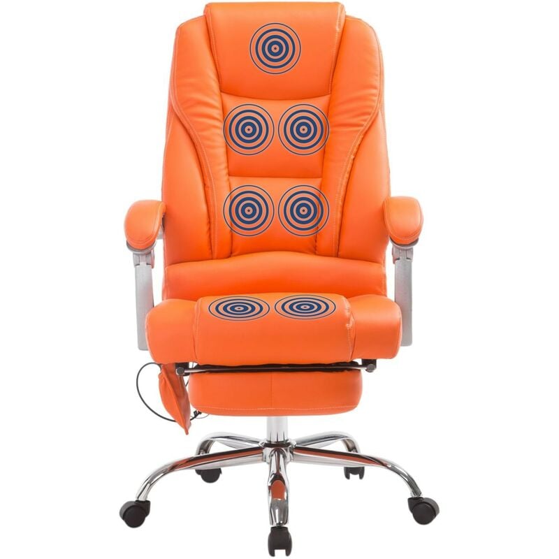 Sedia massaggiante con ruote e spessa imbottitura ideale per ufficio vari  colori colore : arancione