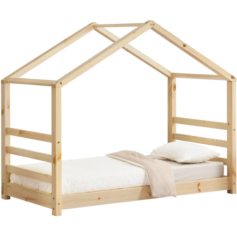 Letto per bambini a forma di casetta telaio robusto 200x90cm vari colori  dimensioni : Bianco opaco