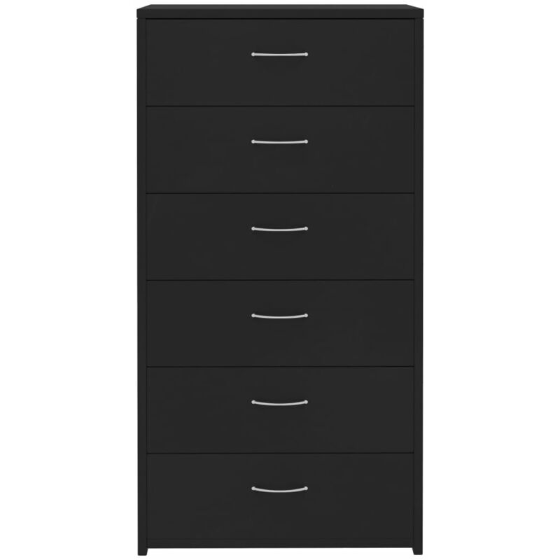 Mobile drawer sideboard with 6 wooden drawers 50x34x96 cm various colors  colore : NERO