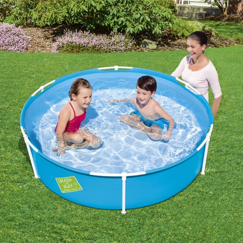 PISCINA GONFIABILE PER BAMBINI 3 ANELLI 114 X 25 CM GIARDINO TERRAZZO 132 LT