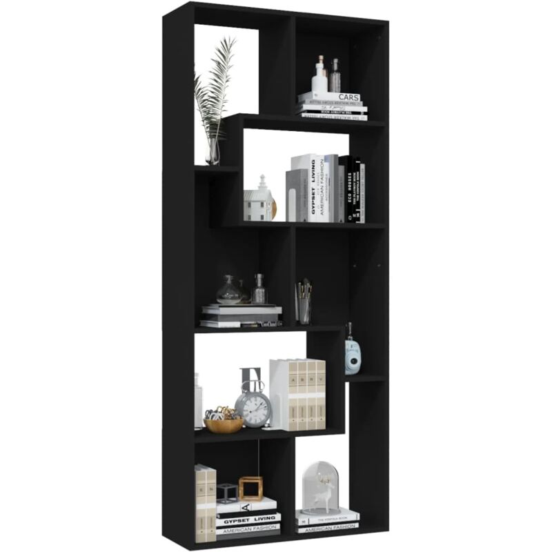 VidaXL Libreria nera 98x30x98 cm in legno multistrato Arredo e