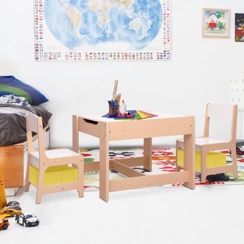 vidaXL Tavolo per Bambini con 2 Sedie in MDF