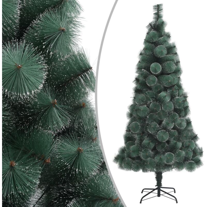 Albero di Natale Innevato con Led in Pe+Pvc H.180/240 cm Apertura ad  Ombrello