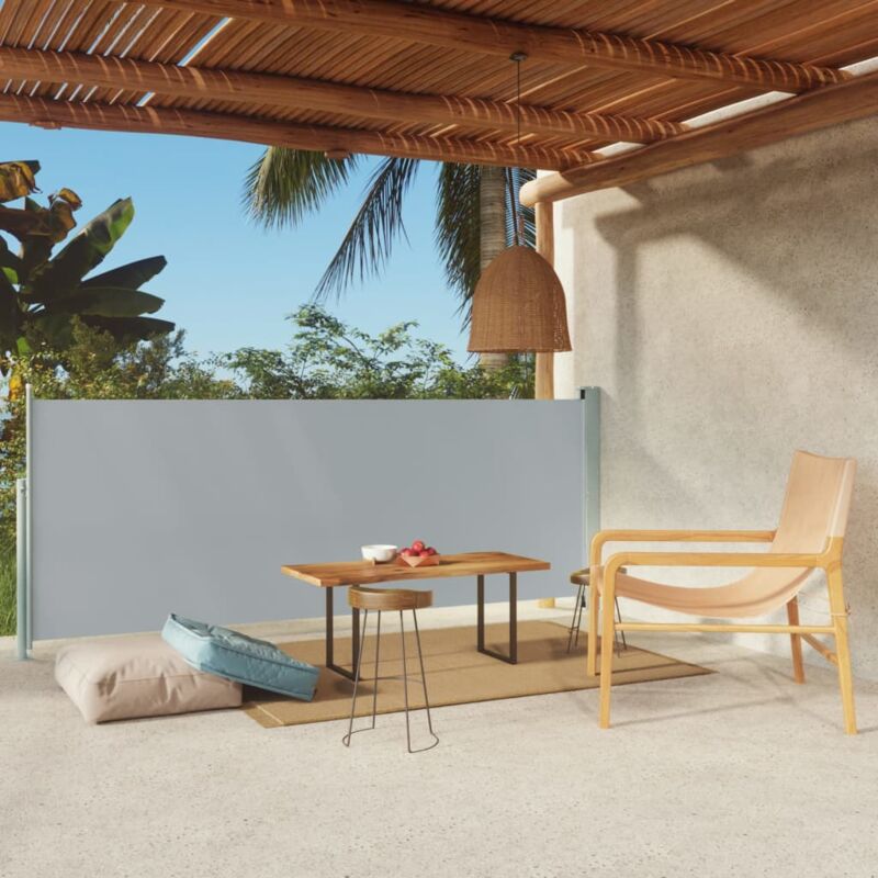 vidaXL Tenda da Sole Laterale Retrattile 160x600 cm Grigia