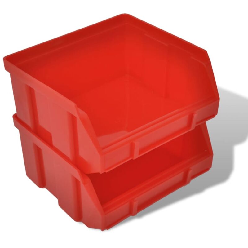 VidaXL Contenitore plastica per garage da parete set 30 pz blu e rosso  Armadi 