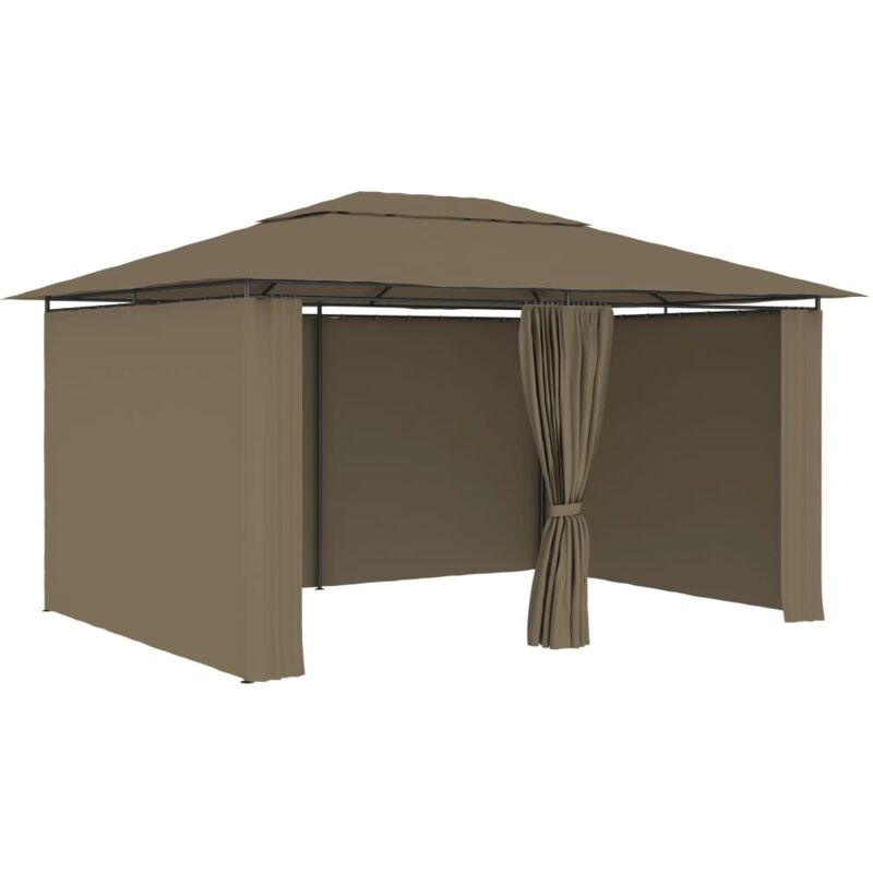 Gazebo 3x2,65x3 m di colore grigio tortora in poliestere con rivestimento  in PA VidaXL - Habitium®